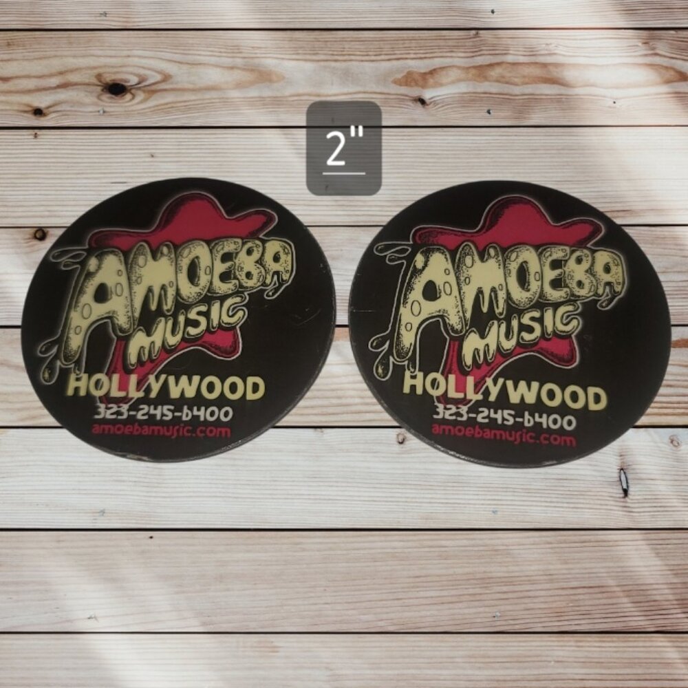Lot of 2 - Amoeba Music - Magnets - Hollywood - 2 in Round